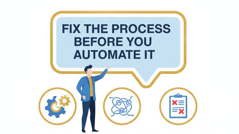 Fix the process before you automate it: an illustration highlighting common automation pitfalls